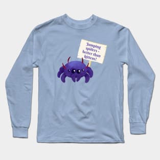 Funny Cute Jumping Spider Dad or Mum Fan Kawaii Pet Sign Long Sleeve T-Shirt